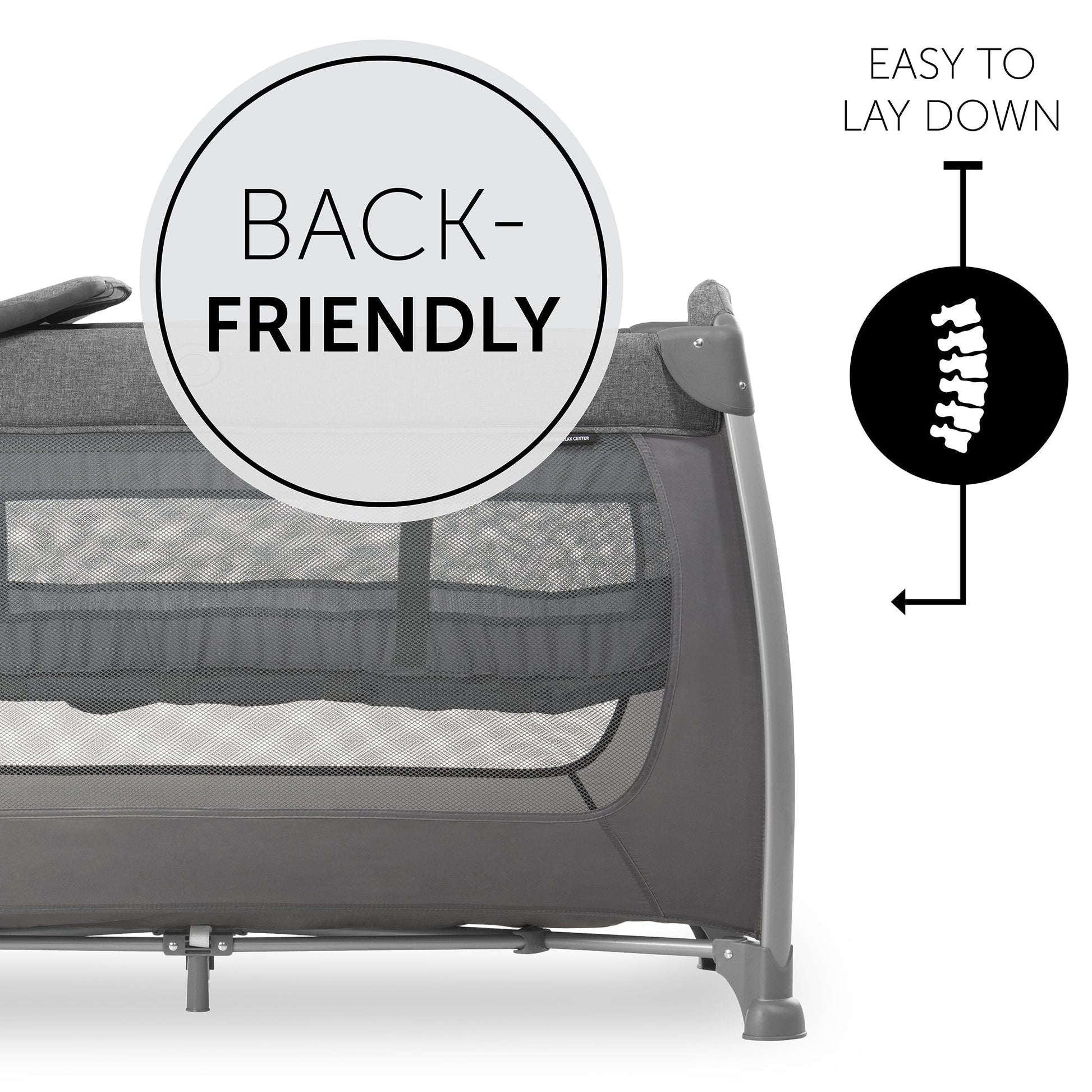 Hauck Play N Relax Center Playard Charcoal Birth+ to 36M