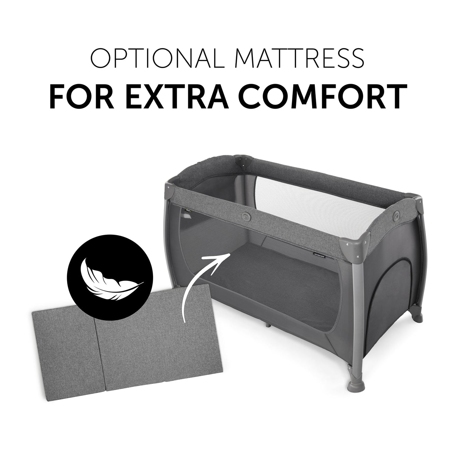 Hauck Play N Relax Center Playard Charcoal Birth+ to 36M