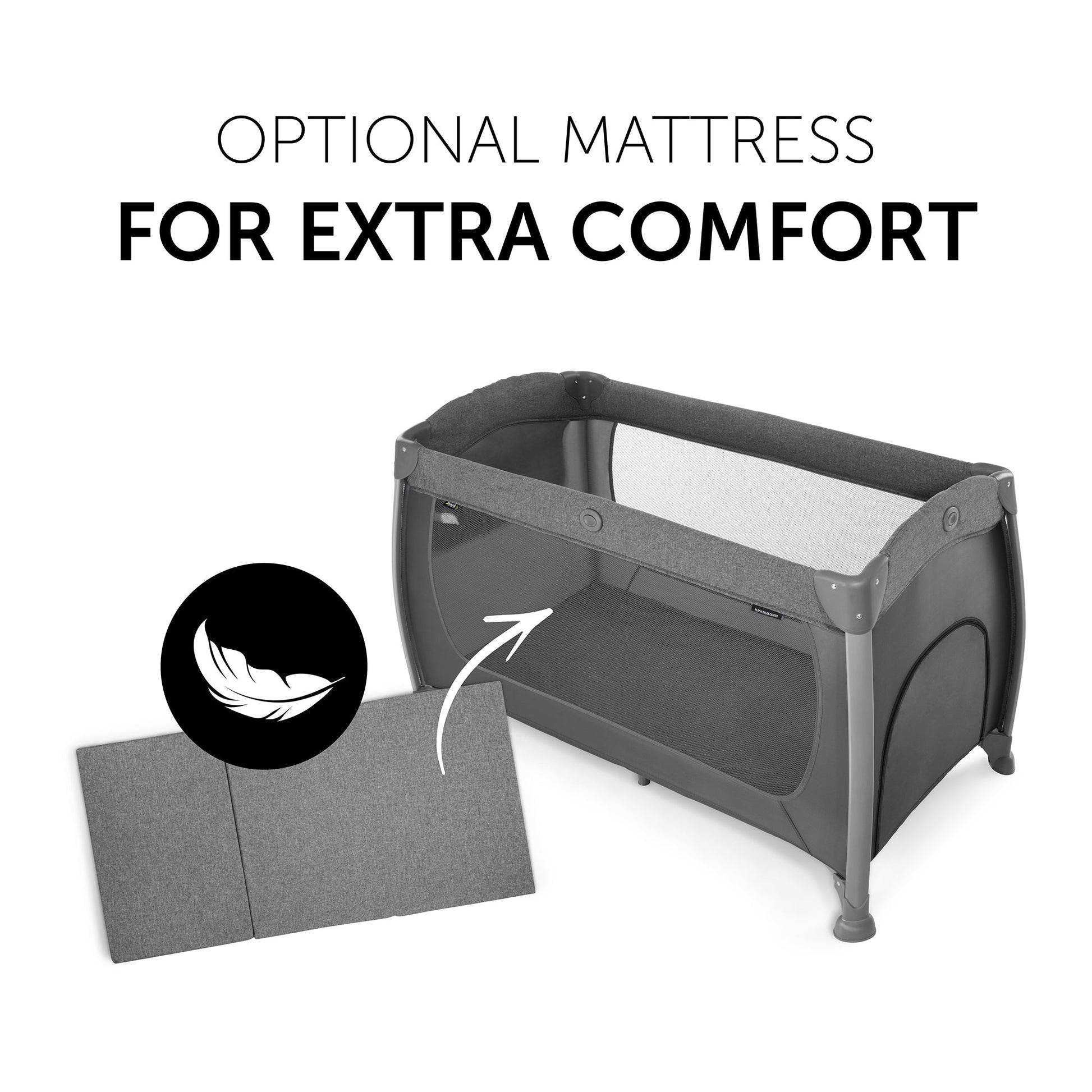 Hauck Play N Relax Center Playard Charcoal Birth+ to 36M