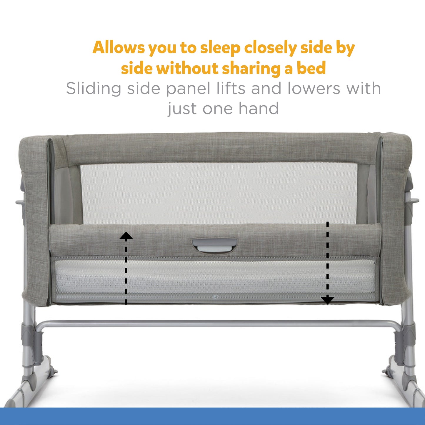 Joie Roomie Glide Bassinet - Fashion Foggy Grey - Birth+ To 9Months - Distress Box - Distressed