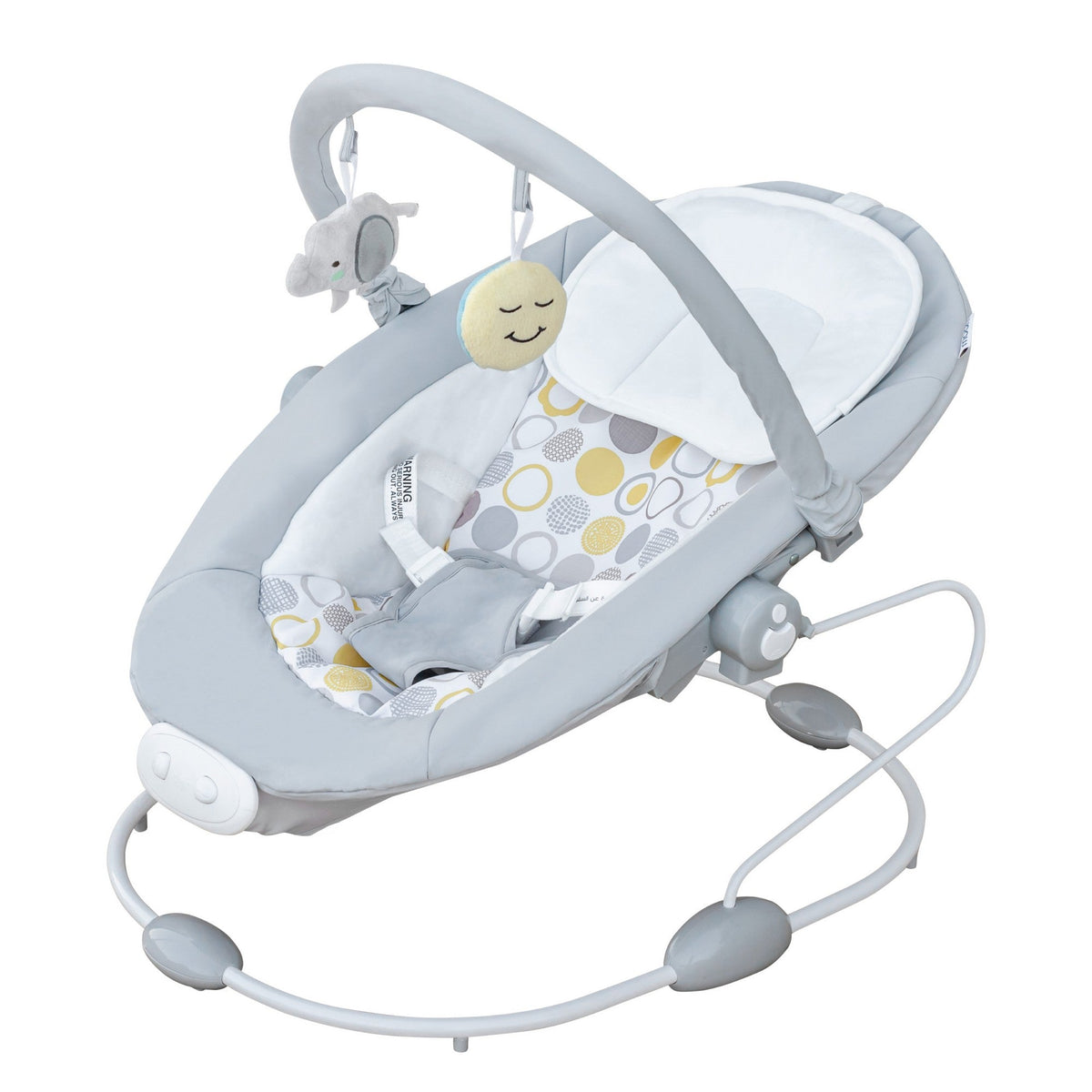 Moon Hopper Bouncer Grey Birth to 9 kg