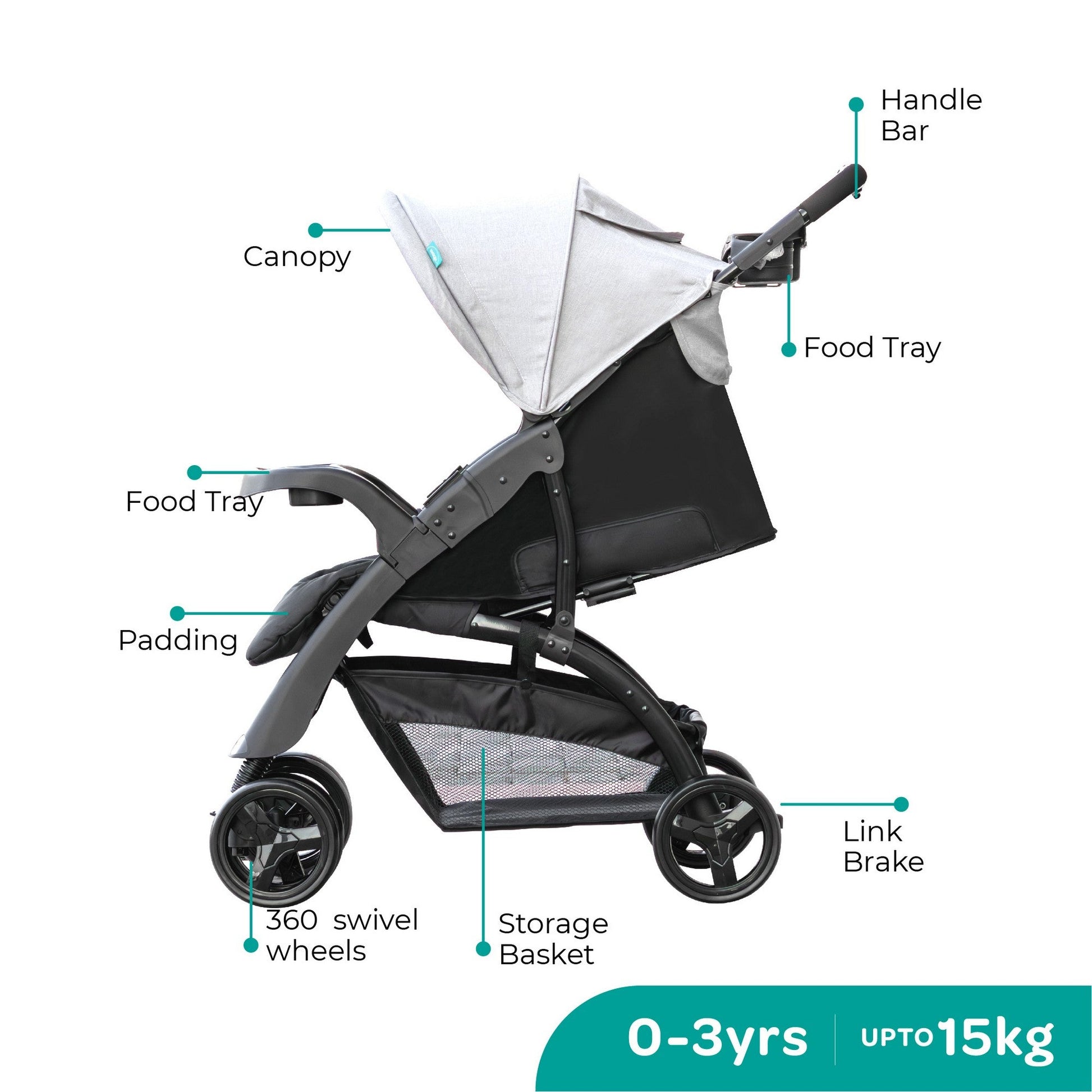 Moon Aria Stroller Birth to 15 kg