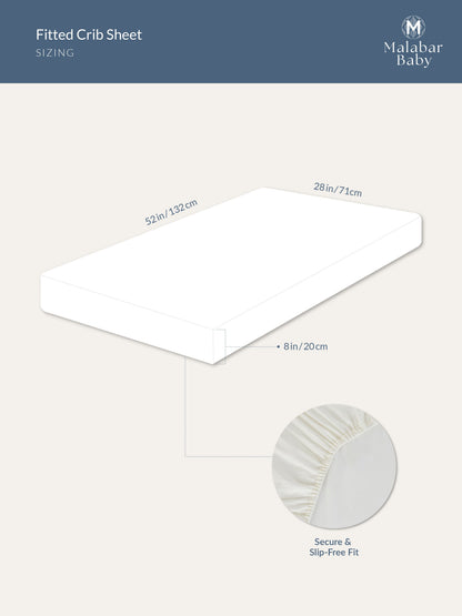 Malabar Baby Grey Brushstroke Fitted Crib Sheet