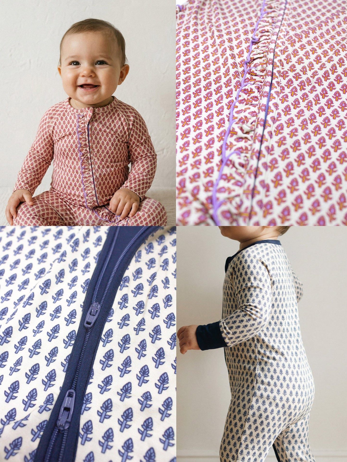 Malabar Baby BABY TENCEL™ ROMPER - Bedtime Rituals LUXE Collection