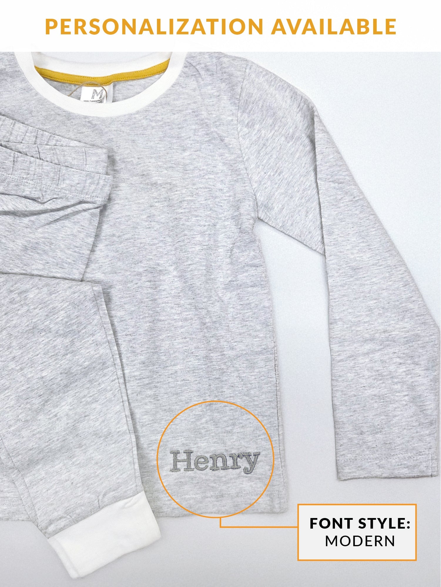 Malabar Baby Toddler & Big Kid Cotton Knit PJ Set (Erawan Grey)