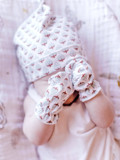 Malabar Baby Organic Cotton Bandana Bib, Mitten, Hat Set - Miami