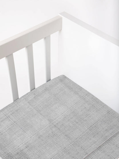 Malabar Baby Grey Brushstroke Fitted Crib Sheet