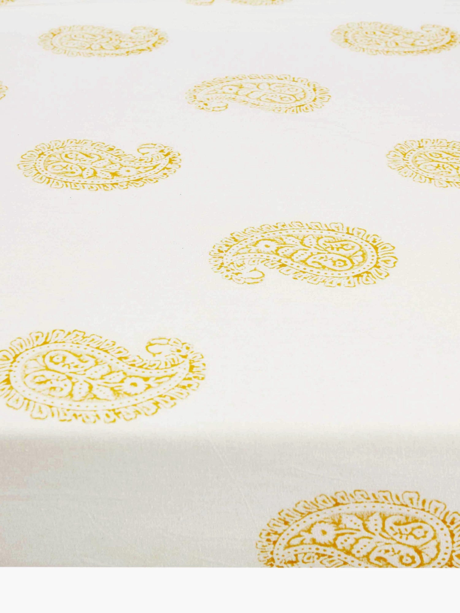 Malabar Baby Mustard Paisley Fitted Crib Sheet
