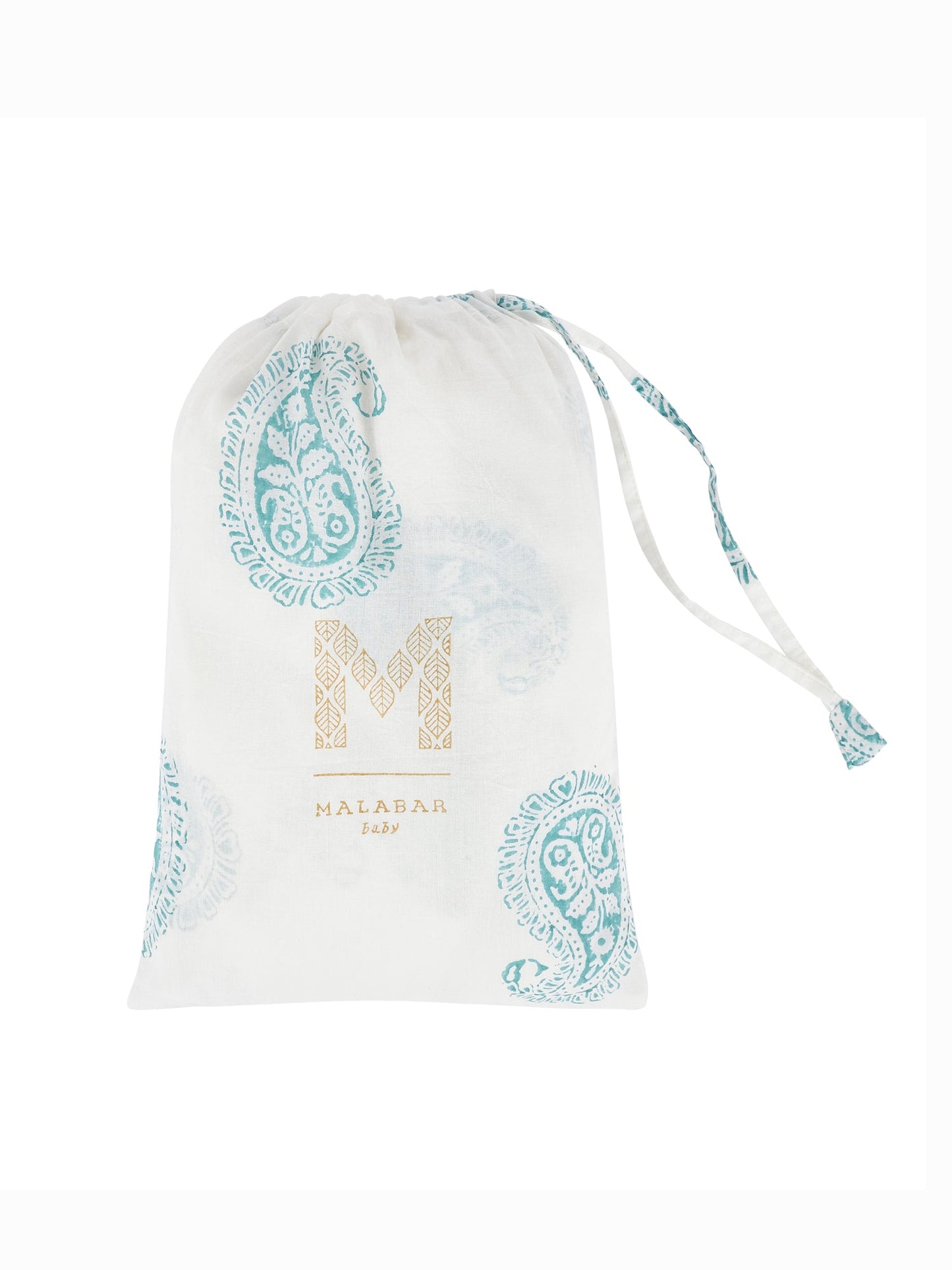 Malabar Baby Teal Paisley Fitted Crib Sheet