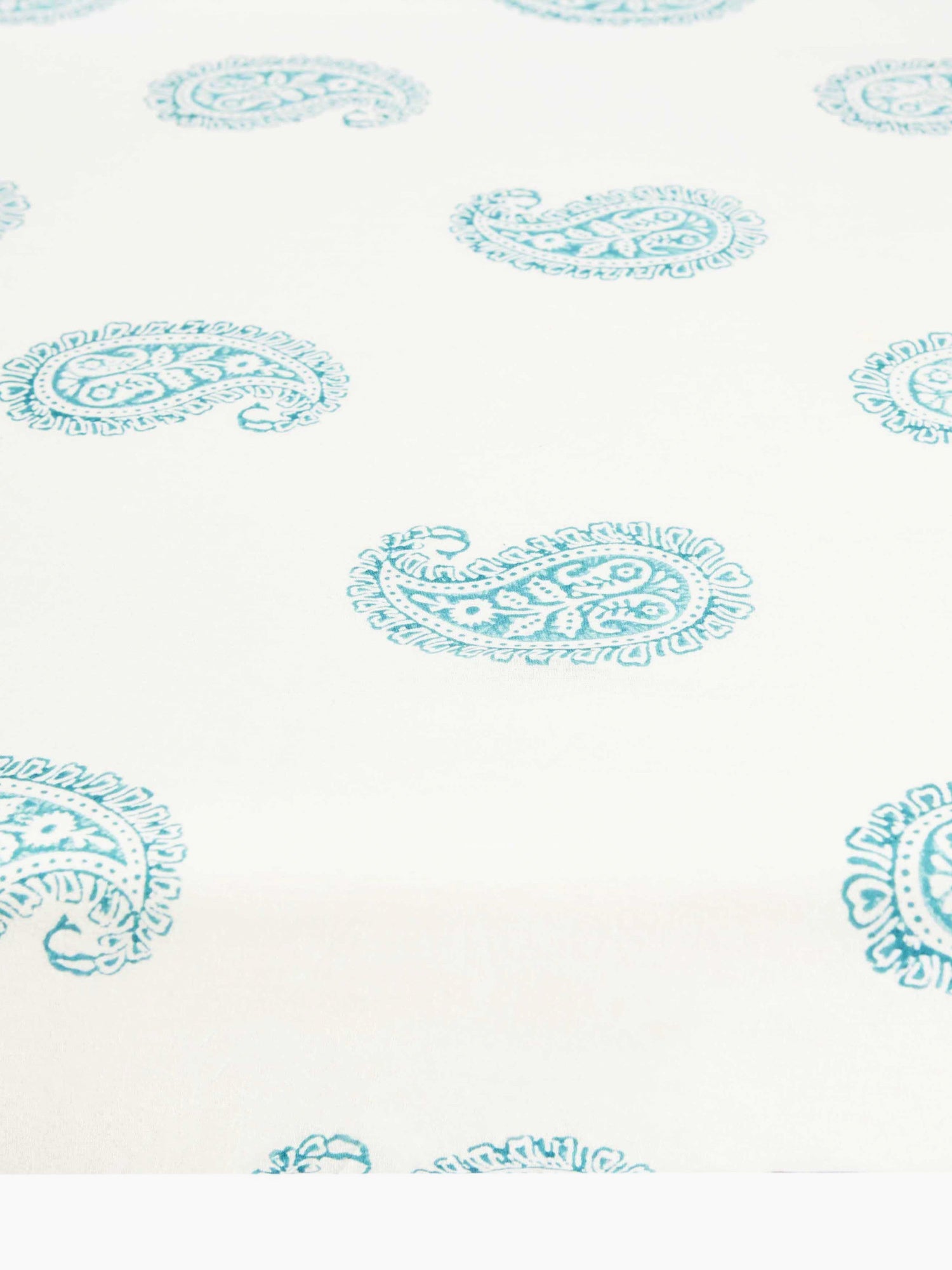 Malabar Baby Teal Paisley Fitted Crib Sheet