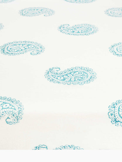 Malabar Baby Teal Paisley Fitted Crib Sheet