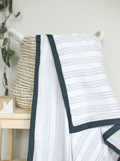 Malabar Baby Cairo Blue Striped Cotton Dohar Blanket