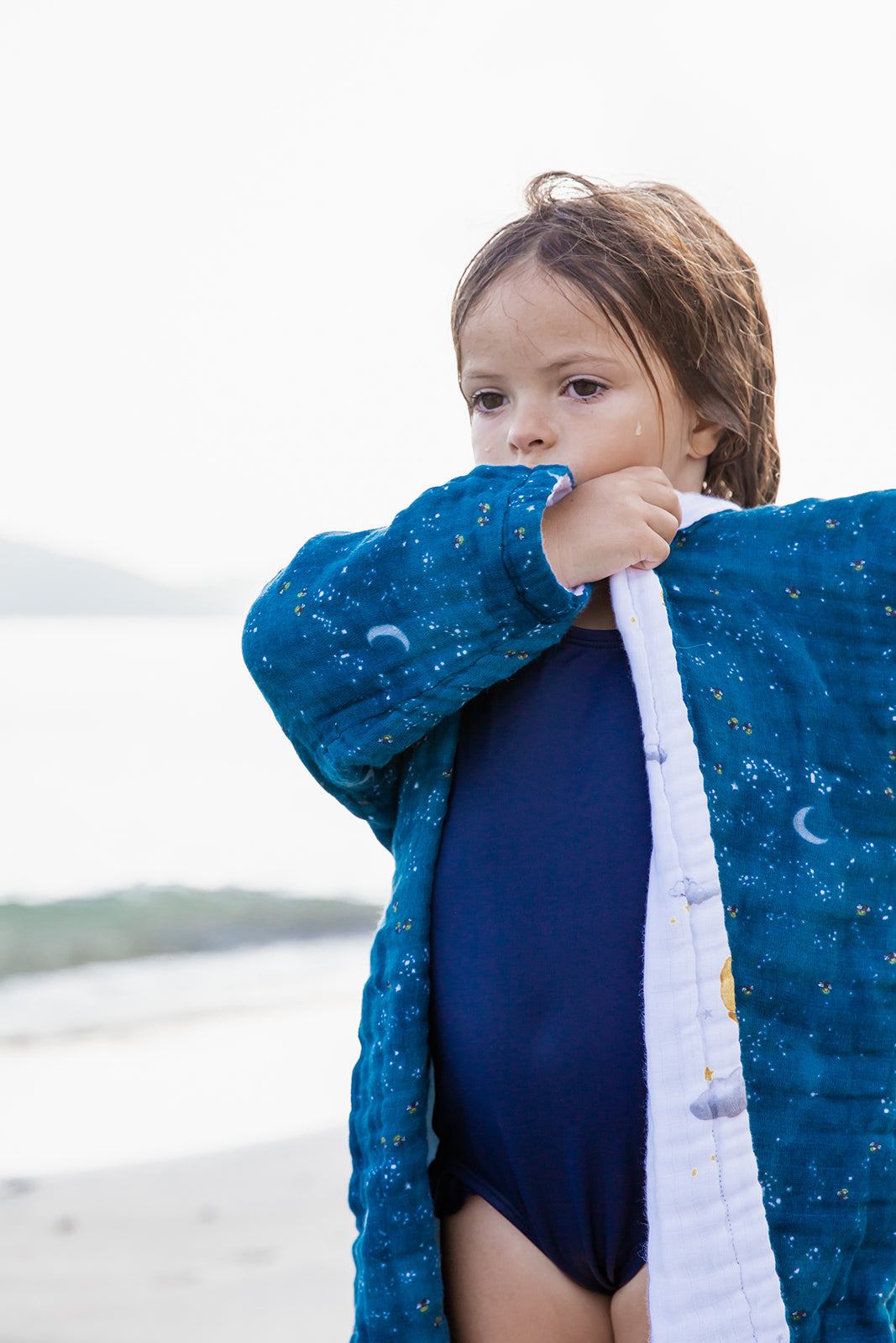 Malabar Baby Kids Hooded Muslin Bath Robe - Mystical Night