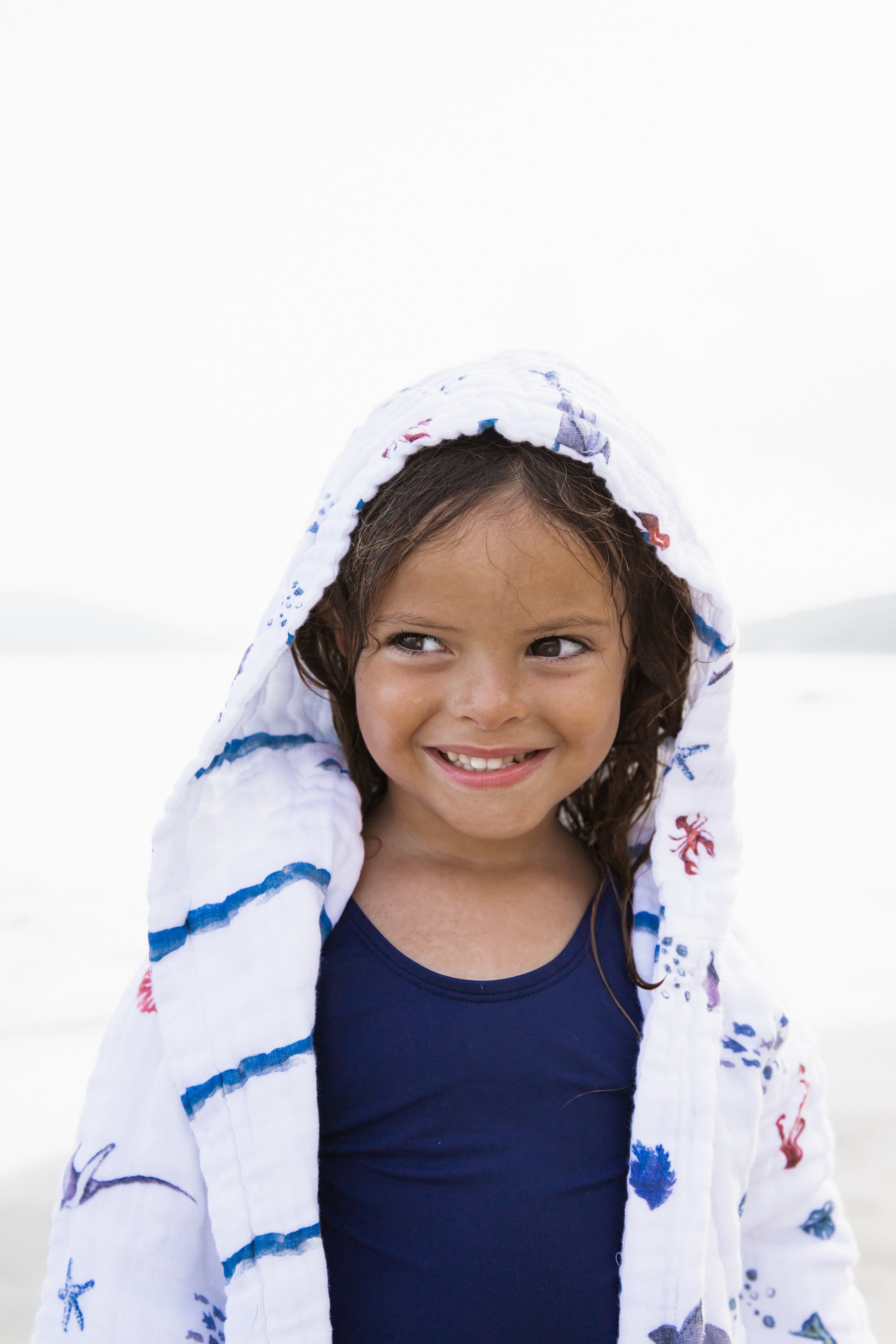 Malabar Baby Kids Hooded Muslin Robe - Under The Sea