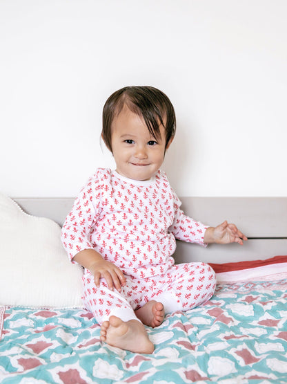 Malabar Baby Toddler & Big Kid Cotton Knit PJ Set (Pink City)