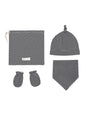 Malabar Baby Organic Cotton Bandana Bib, Mitten, Hat Set - Greenwich