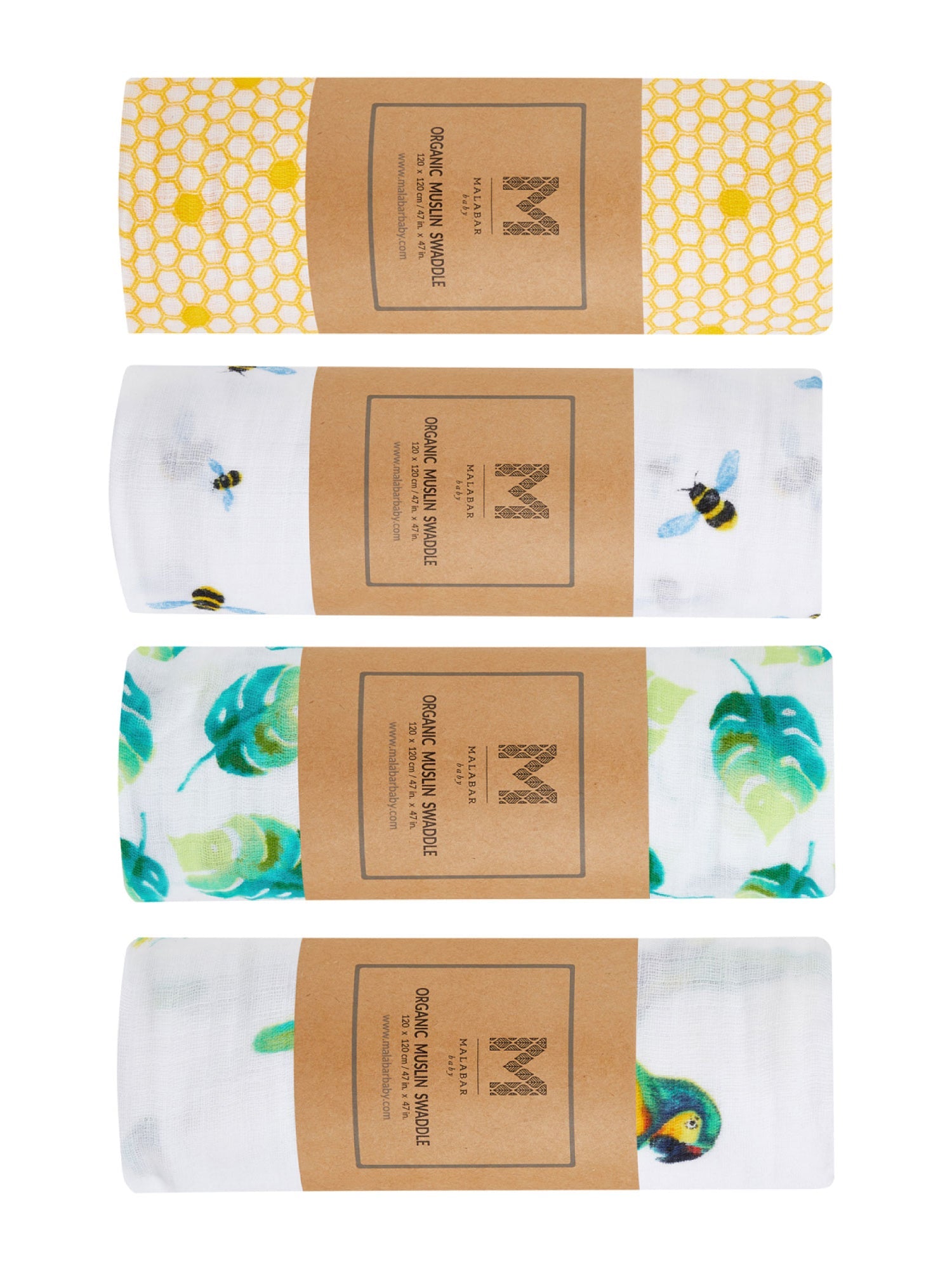 Malabar Baby Organic Cotton Muslin Essential Baby Set