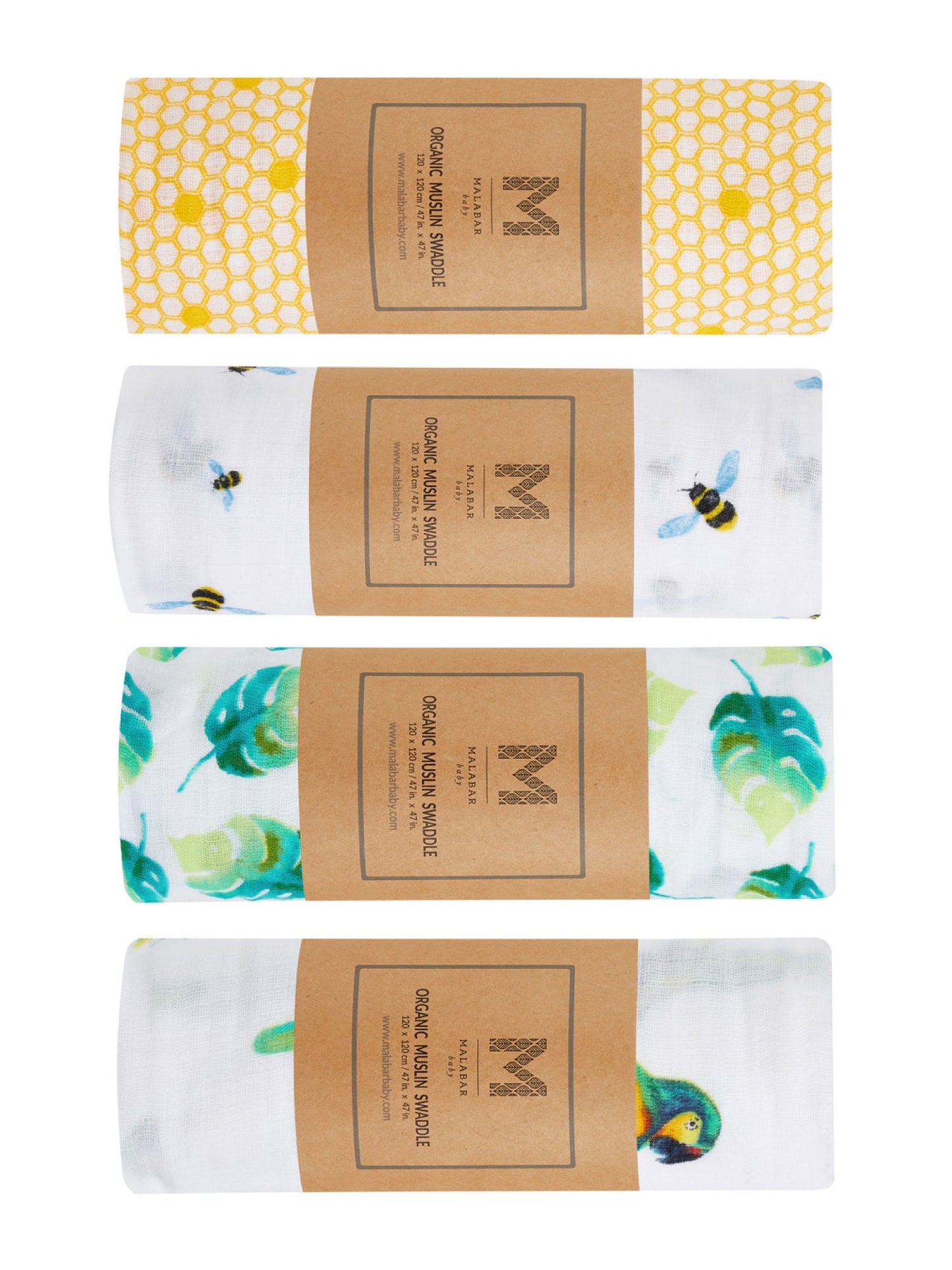 Malabar Baby Organic Cotton Muslin Essential Baby Set