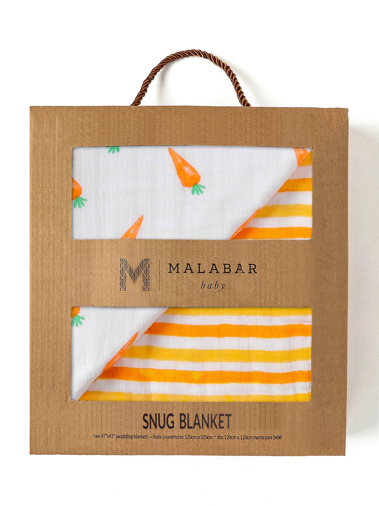Malabar Baby Organic Snug Blanket - Carrots