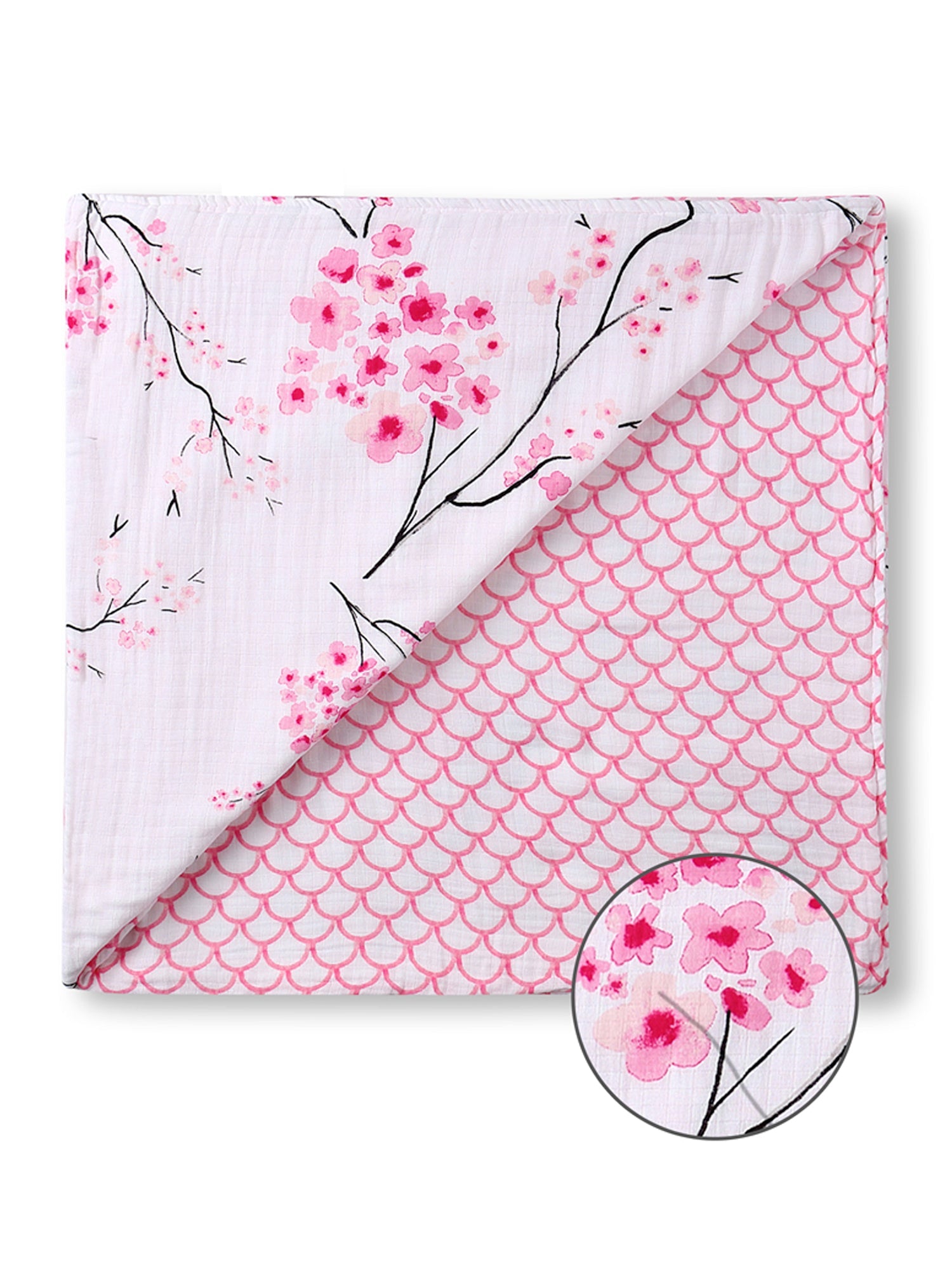 Malabar Baby Organic Snug Blanket - Cherry Blossom