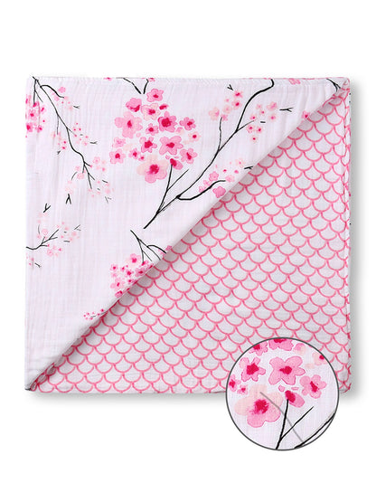 Malabar Baby Organic Snug Blanket - Cherry Blossom