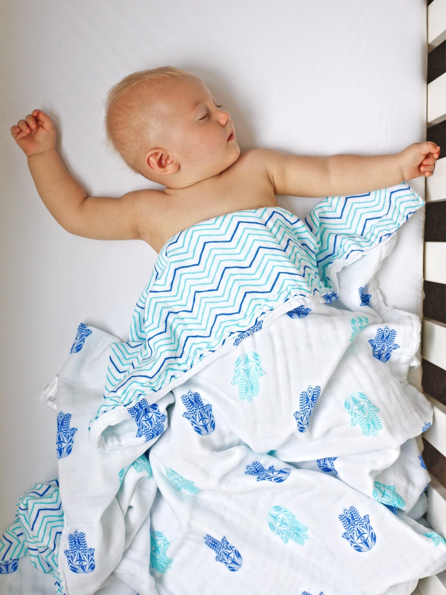 Malabar Baby Organic Snug Blanket - Hamsa