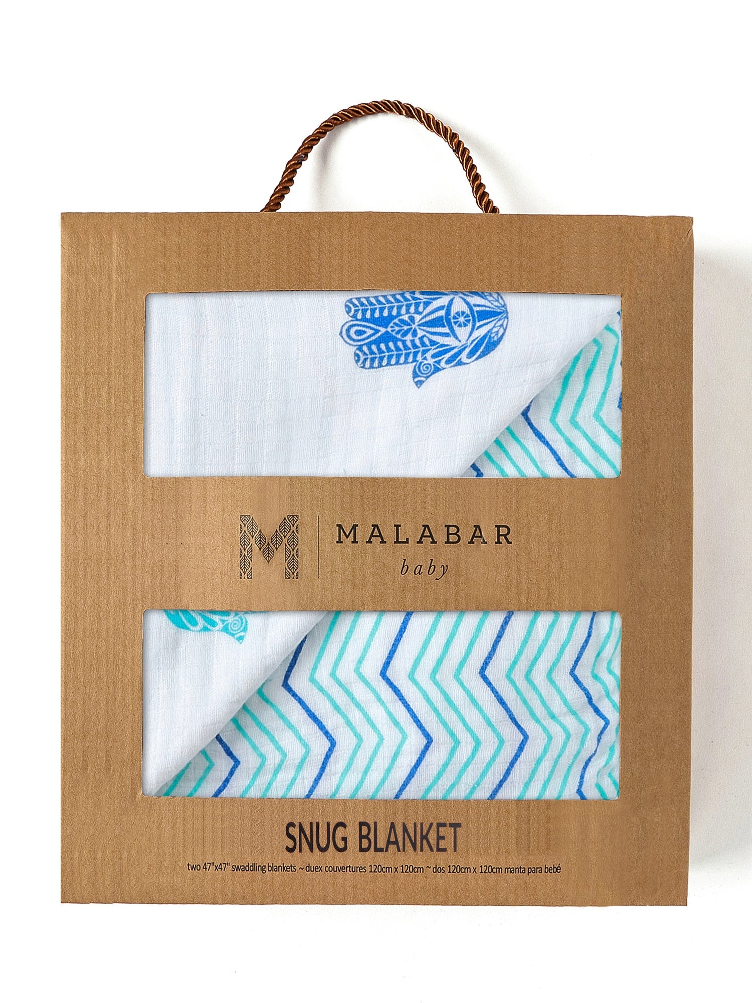 Malabar Baby Organic Snug Blanket - Hamsa