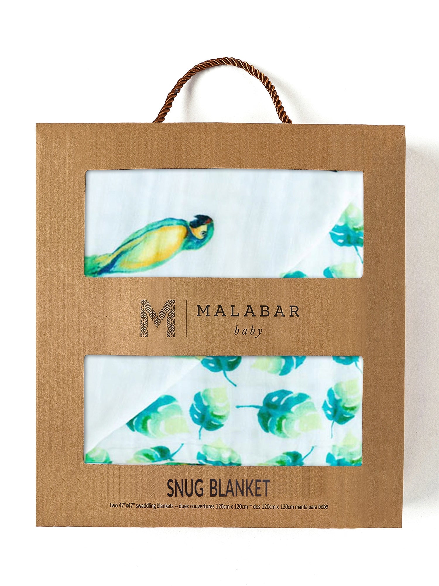 Malabar Baby Organic Snug Blanket - Parrots