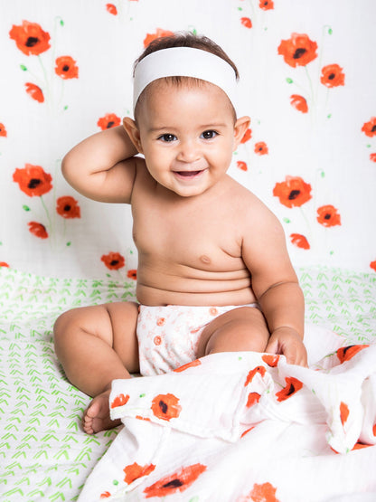 Malabar Baby Organic Snug Blanket - Poppy