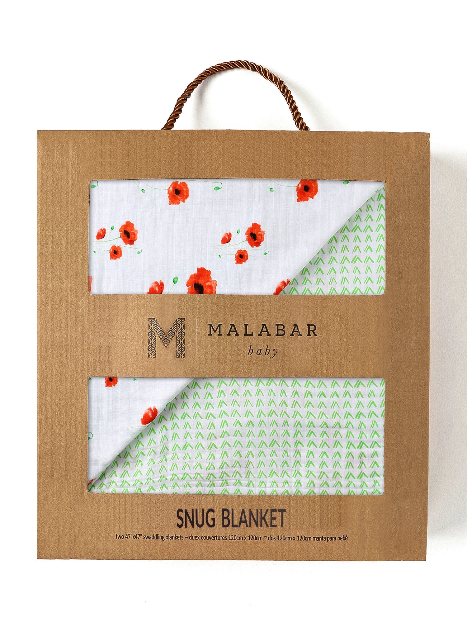 Malabar Baby Organic Snug Blanket - Poppy