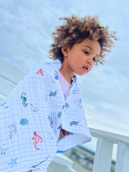 Malabar Baby Organic Snug Blanket - Sardinian Summer