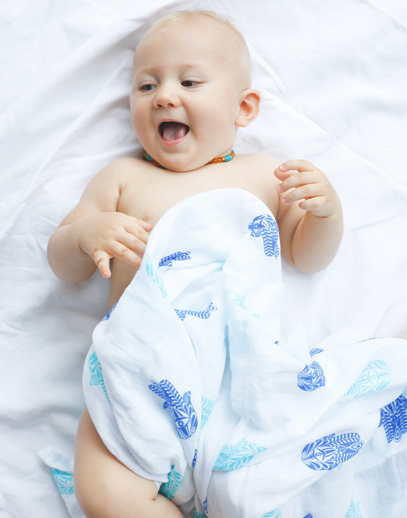 Malabar Baby Organic Swaddle Set - Protector Series (Hamsa & Mandala)