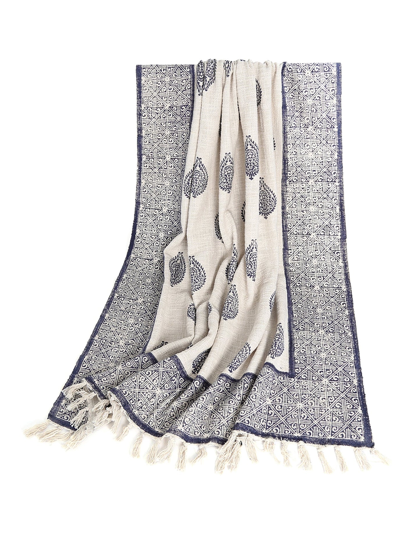 Malabar Baby Hand-Printed Couch Throw Blanket - Fort