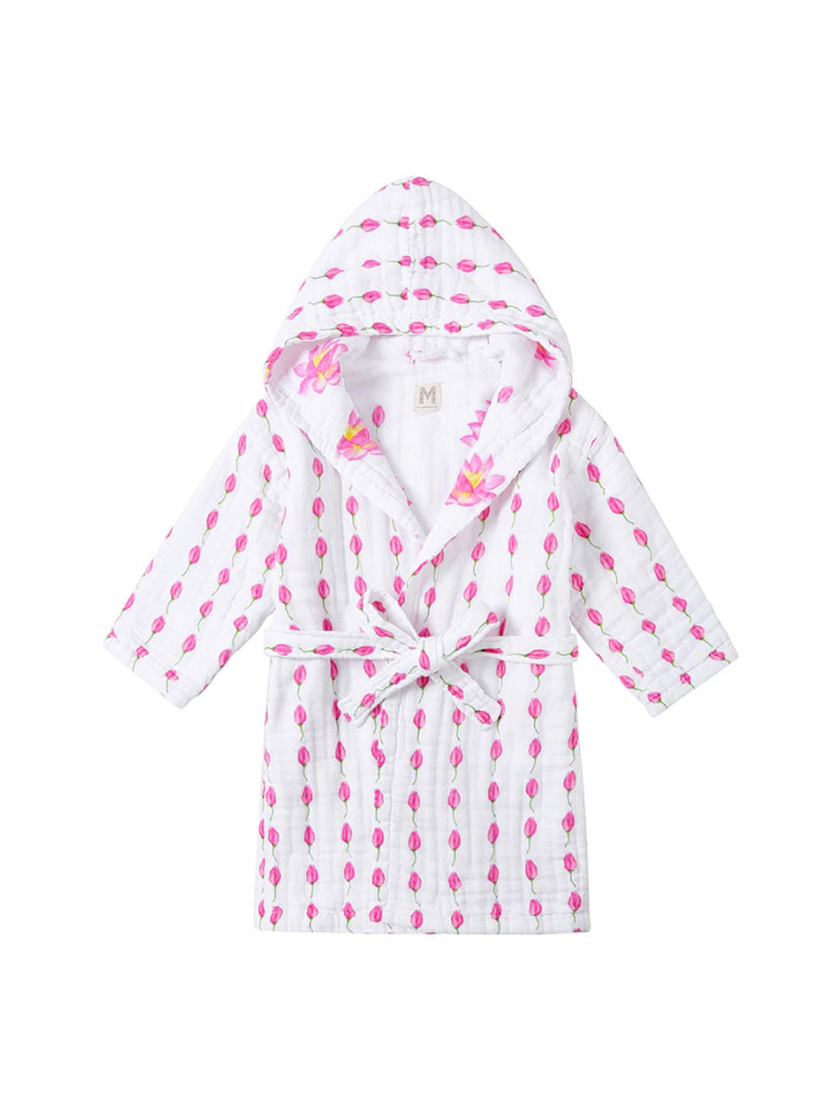 Malabar Baby Kids Hooded Muslin Robe - Enchanted Garden (Lotus)