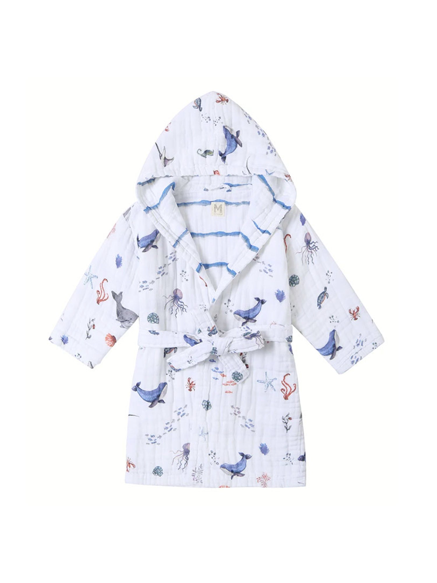 Malabar Baby Kids Hooded Muslin Robe - Under The Sea