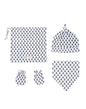 Malabar Baby Organic Cotton Bandana Bib, Mitten, Hat Set - Fort
