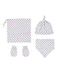 Malabar Baby Organic Cotton Bandana Bib, Mitten, Hat Set - Miami