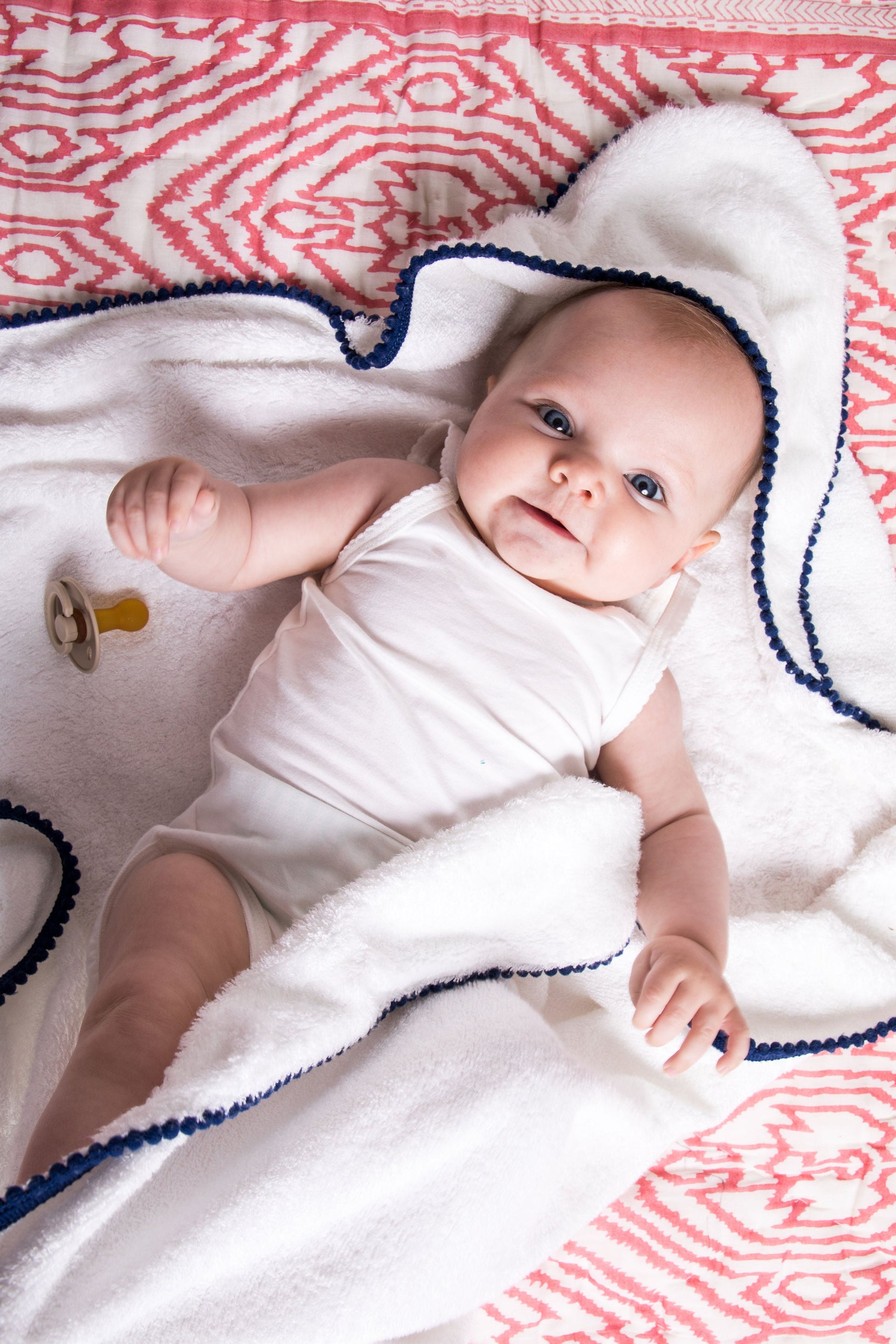 Malabar Baby Bamboo Cotton Pom Pom Hooded Towel