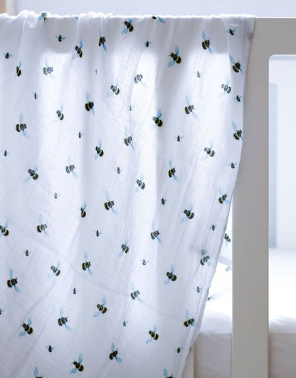 Malabar Baby Organic Swaddle Set - Busy Bees (Bee & Hive)