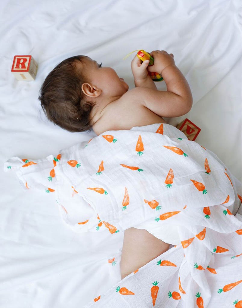 Malabar Baby Organic Swaddle Set - First Foods (Avocado & Carrot)