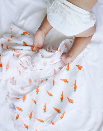 Malabar Baby Organic Swaddle Set - First Foods (Avocado & Carrot)