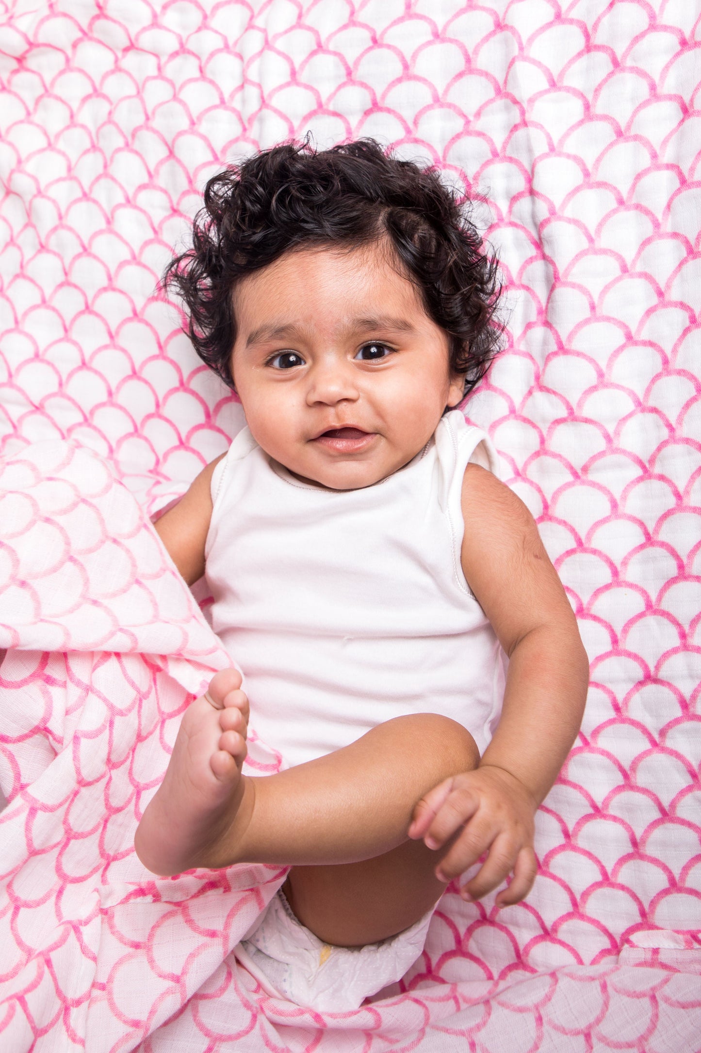 Malabar Baby Organic Swaddle Set - Sakura (Cherry Blossom & Pink Stripe)