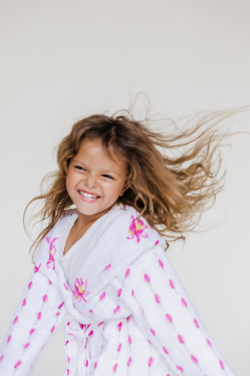 Malabar Baby Kids Hooded Muslin Robe - Enchanted Garden (Lotus)