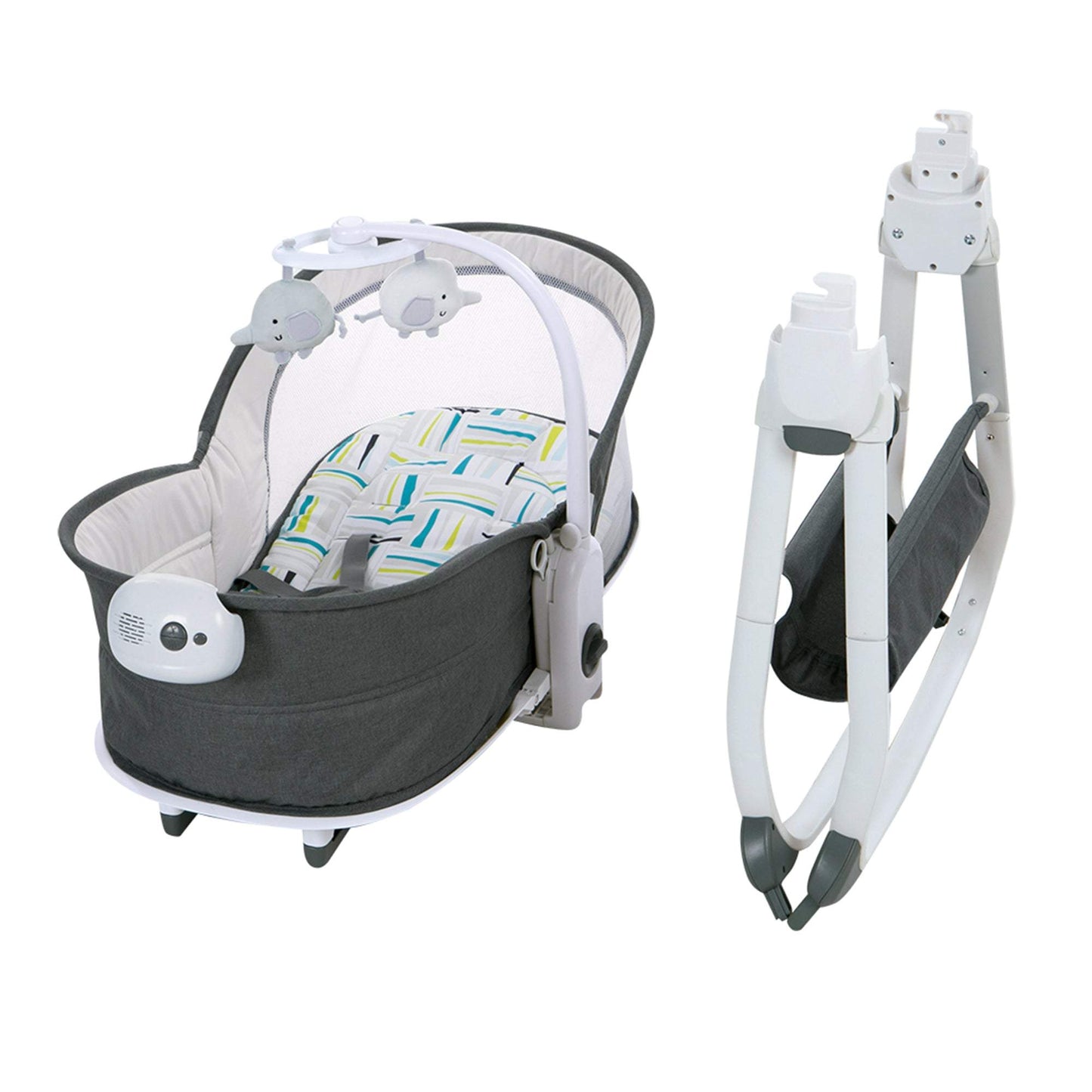 Mastela 6in1 Multi-Function Bassinet, Bouncer and Rocker- Fashion-Teal - Birth+ to 36months