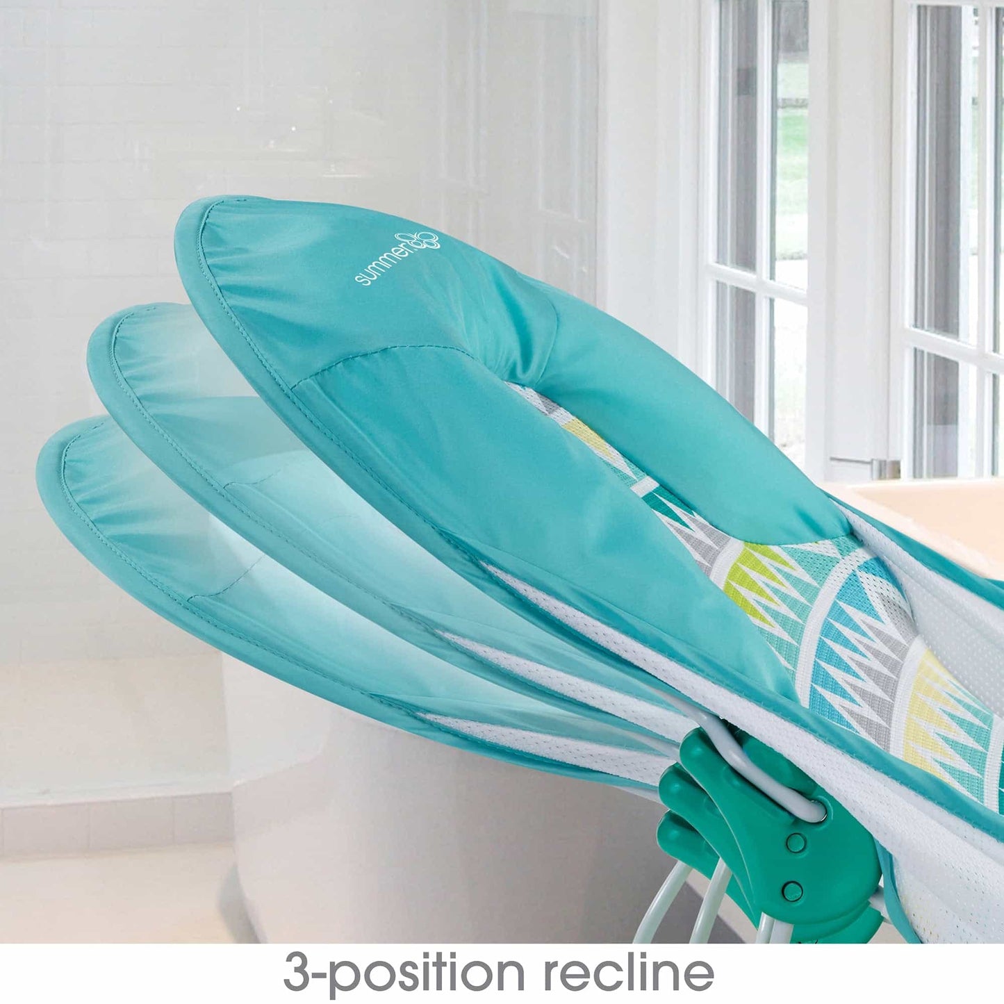 Summer Infant Deluxe Baby Bather Bather Triangles Stripes Birth+ To 9M - Distressed