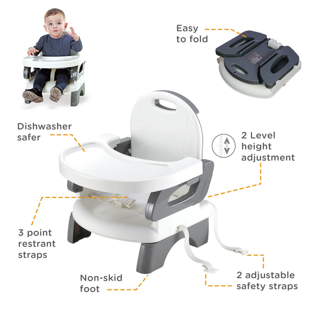 Mastela Folding Booster Seat Booster Seat Grey 6M To 48M - Distressed