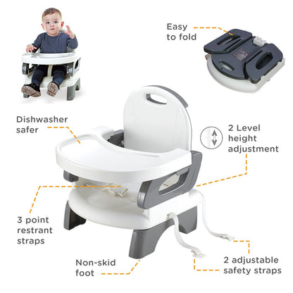 Mastela Folding Booster Seat Booster Seat Grey 6M To 48M - Distressed