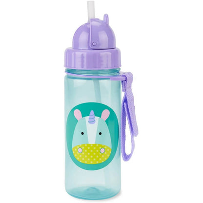 Skip Hop Zoo Straw Bottle - Bpa-Free Skip Hop Bottle with an Easy Grab Strap (13 Oz, Bee)