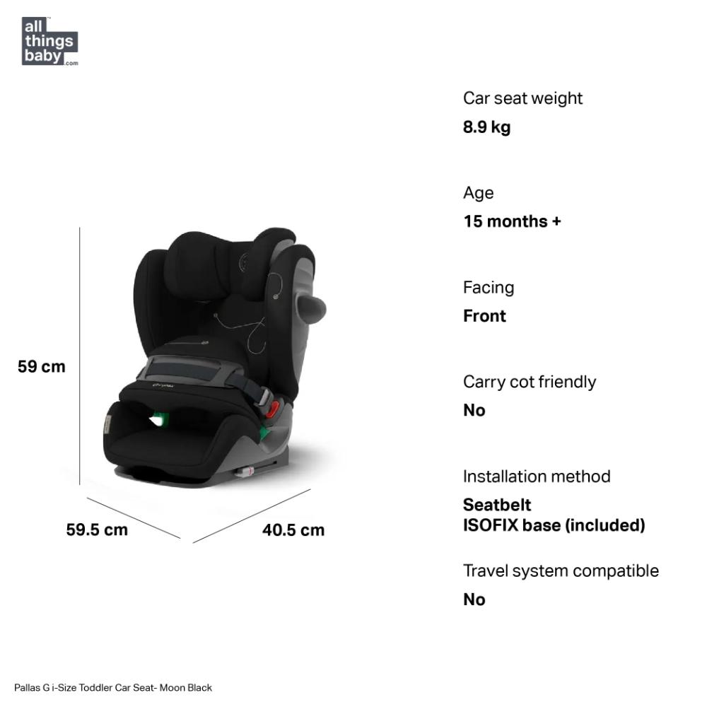 Cybex Pallas G i-Size Car Seat - Moon Black