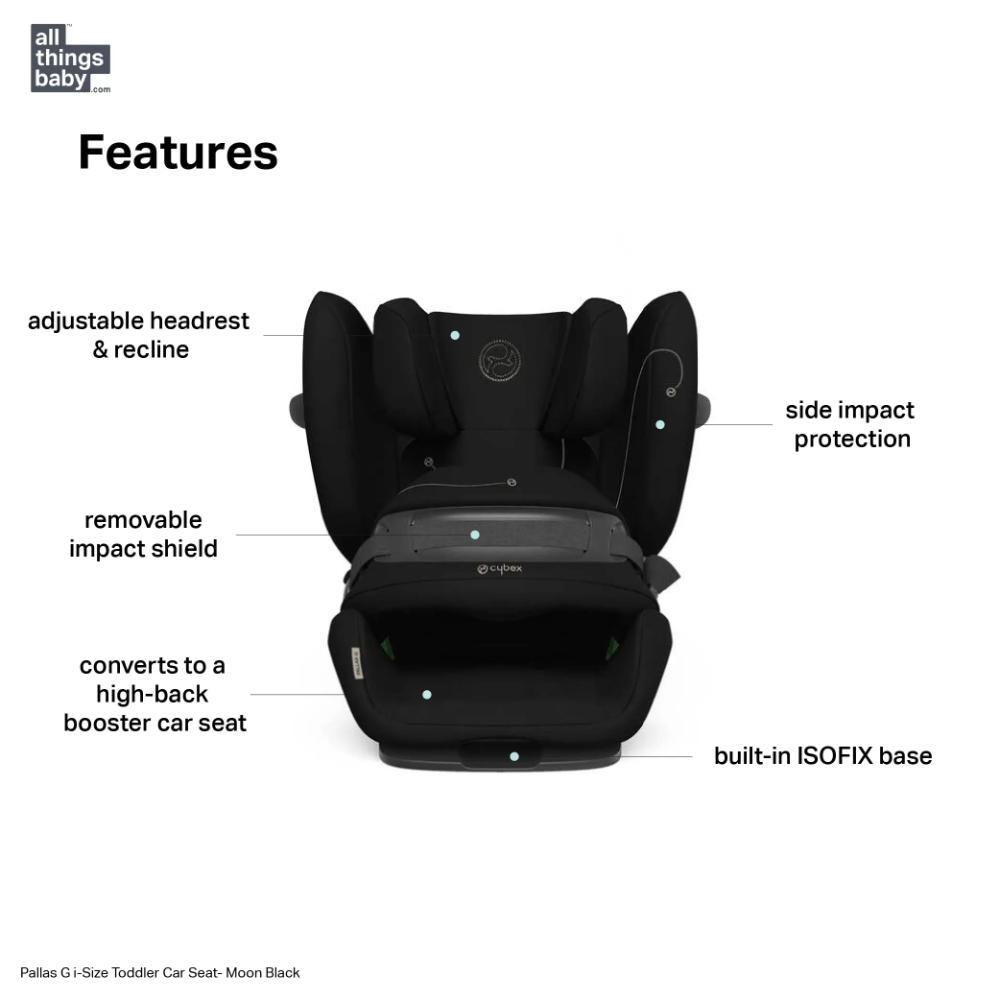 Cybex Pallas G i-Size Car Seat - Moon Black
